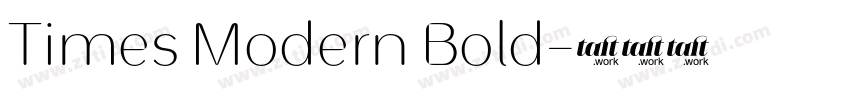 Times Modern Bold字体转换